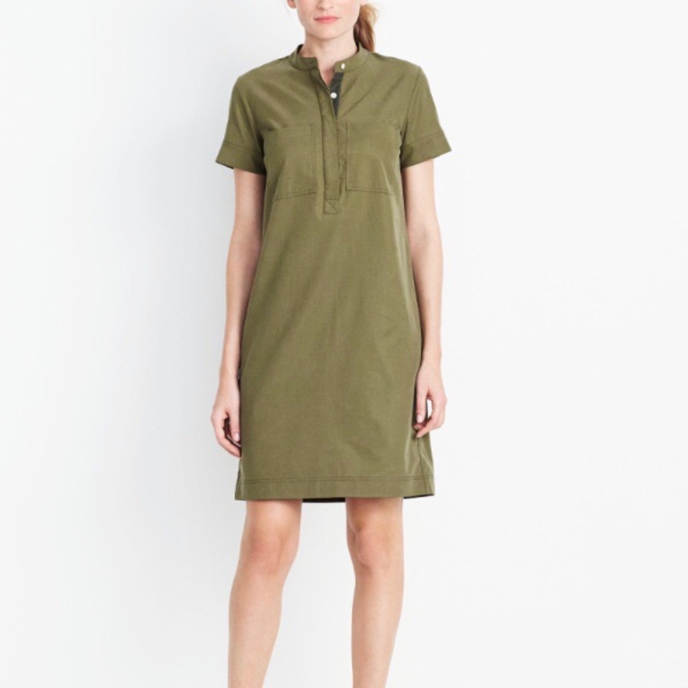 J Crew army green shift dress